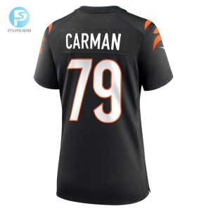 Womens Cincinnati Bengals Jackson Carman Nike Black Game Jersey stylepulseusa 1 2