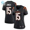 Womens Cincinnati Bengals Charlie Jones Nike Black Team Game Jersey stylepulseusa 1