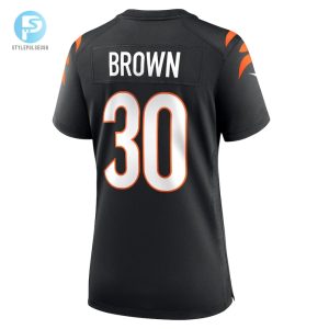 Womens Cincinnati Bengals Chase Brown Nike Black Team Game Jersey stylepulseusa 1 2