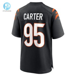 Mens Cincinnati Bengals Zach Carter Nike Black Game Player Jersey stylepulseusa 1 2