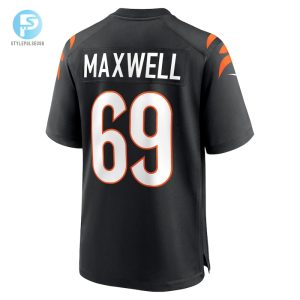 Mens Cincinnati Bengals Devonnsha Maxwell Nike Black Team Game Jersey stylepulseusa 1 2