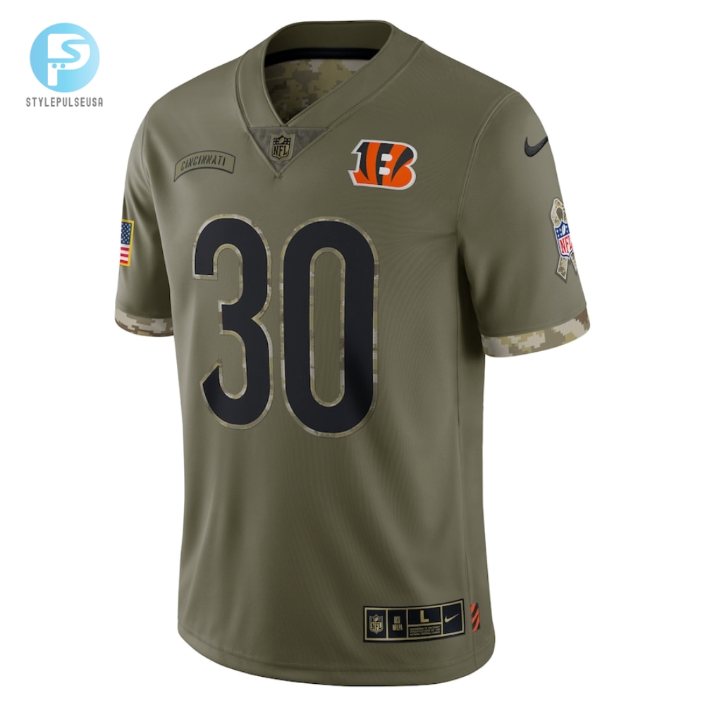 Mens Cincinnati Bengals Nike Olive 2022 Salute To Service Limited Jersey 