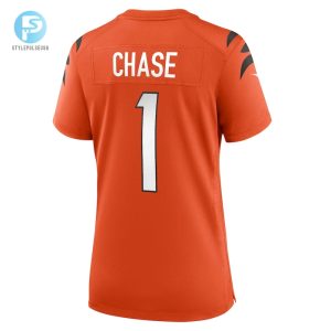 Womens Cincinnati Bengals Jamarr Chase Nike Orange Game Jersey stylepulseusa 1 2