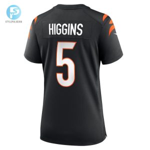 Womens Cincinnati Bengals Tee Higgins Nike Black Game Player Jersey stylepulseusa 1 2