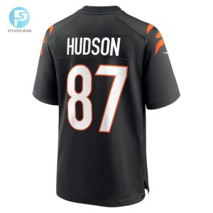 Mens Cincinnati Bengals Tanner Hudson Nike Black Home Game Player Jersey stylepulseusa 1 2