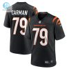 Mens Cincinnati Bengals Jackson Carman Nike Black Game Jersey stylepulseusa 1