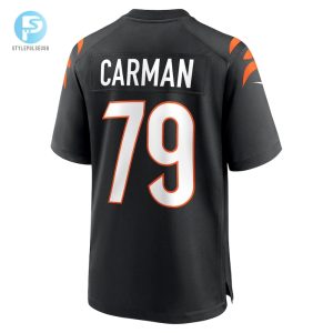 Mens Cincinnati Bengals Jackson Carman Nike Black Game Jersey stylepulseusa 1 2