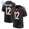 Mens Cincinnati Bengals Shedrick Jackson Nike Black Team Game Jersey stylepulseusa 1