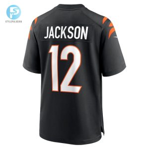 Mens Cincinnati Bengals Shedrick Jackson Nike Black Team Game Jersey stylepulseusa 1 2