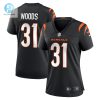 Womens Cincinnati Bengals Ickey Woods Nike Black Retired Player Game Jersey stylepulseusa 1