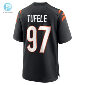 Mens Cincinnati Bengals Jay Tufele Nike Black Game Player Jersey stylepulseusa 1 2