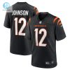 Mens Cincinnati Bengals Tyron Johnson Nike Black Home Game Player Jersey stylepulseusa 1