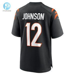 Mens Cincinnati Bengals Tyron Johnson Nike Black Home Game Player Jersey stylepulseusa 1 2