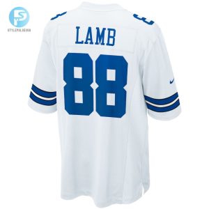 Mens Dallas Cowboys Ceedee Lamb Nike White Game Team Jersey stylepulseusa 1 2