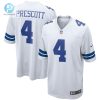 Mens Dallas Cowboys Dak Prescott Nike White Game Team Jersey stylepulseusa 1