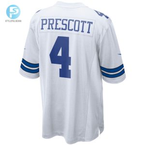 Mens Dallas Cowboys Dak Prescott Nike White Game Team Jersey stylepulseusa 1 2