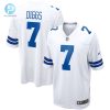 Mens Dallas Cowboys Trevon Diggs Nike White Game Jersey stylepulseusa 1