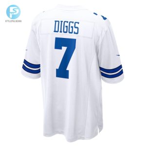 Mens Dallas Cowboys Trevon Diggs Nike White Game Jersey stylepulseusa 1 2