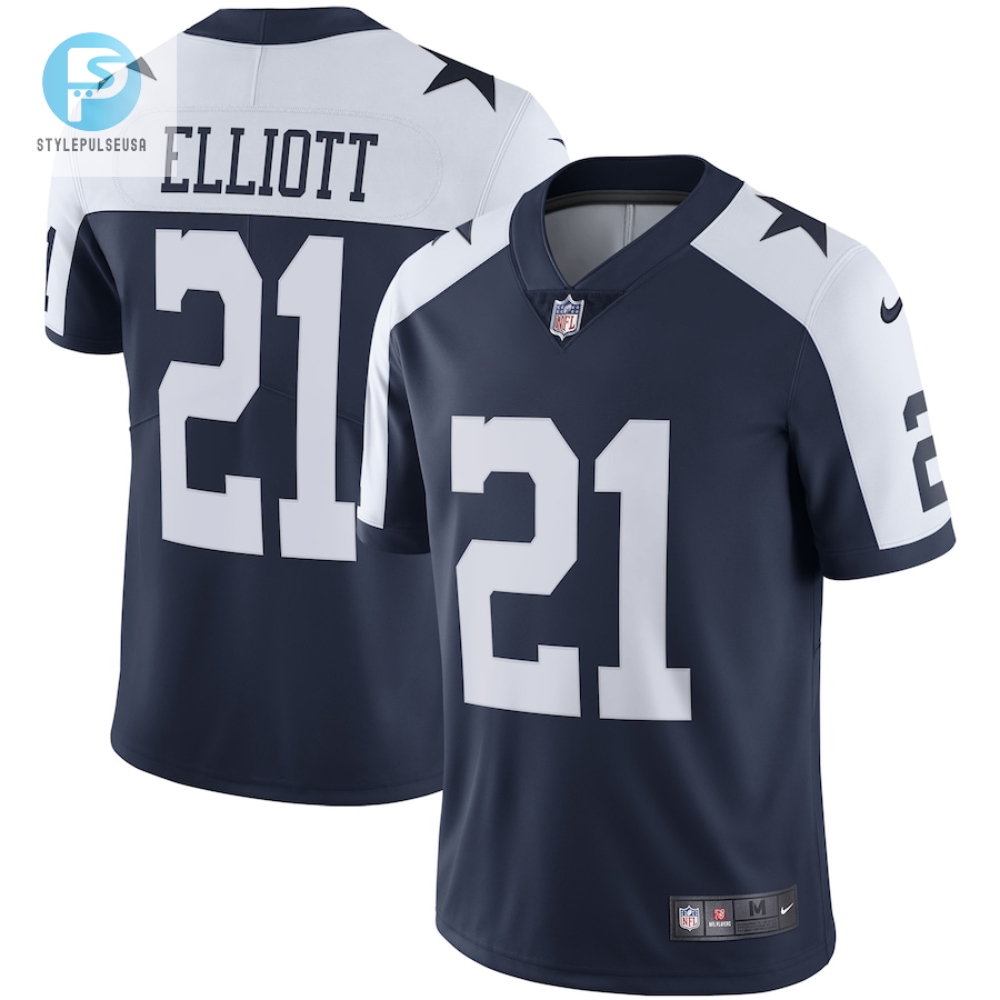 Mens Dallas Cowboys Ezekiel Elliott Nike Navy Alternate Vapor Limited Jersey stylepulseusa 1