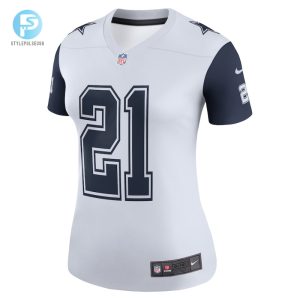 Womens Dallas Cowboys Ezekiel Elliott Nike White Color Rush Legend Player Jersey stylepulseusa 1 1