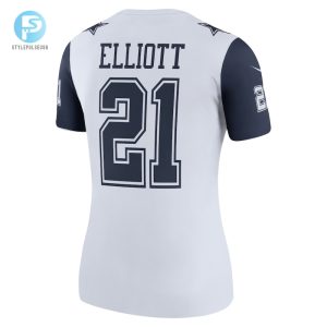 Womens Dallas Cowboys Ezekiel Elliott Nike White Color Rush Legend Player Jersey stylepulseusa 1 2