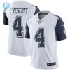 Mens Dallas Cowboys Dak Prescott White Nike Color Rush Vapor Limited Jersey stylepulseusa 1