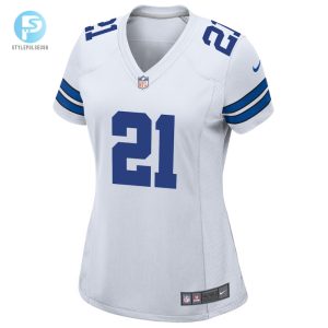 Womens Dallas Cowboys Ezekiel Elliott Nike White Team Game Jersey stylepulseusa 1 1