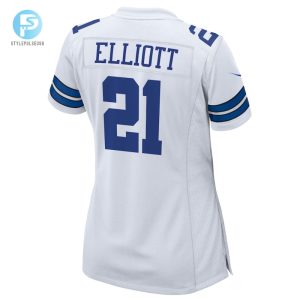 Womens Dallas Cowboys Ezekiel Elliott Nike White Team Game Jersey stylepulseusa 1 2