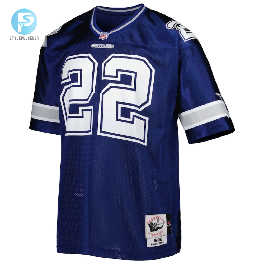 Mens Dallas Cowboys 1996 Emmitt Smith Mitchell  Ness Navy Authentic Throwback Retired Player Jersey 