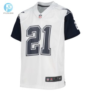 Youth Dallas Cowboys Ezekiel Elliott Nike White Alternate Game Jersey stylepulseusa 1 1