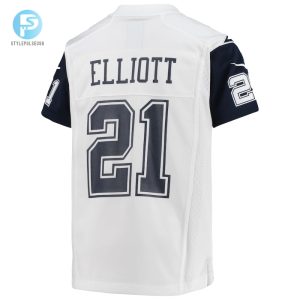 Youth Dallas Cowboys Ezekiel Elliott Nike White Alternate Game Jersey stylepulseusa 1 2