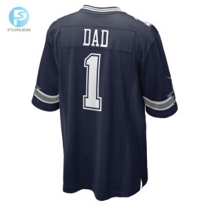 Mens Dallas Cowboys Number 1 Dad Nike Navy Game Jersey stylepulseusa 1 2