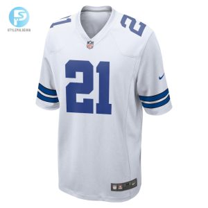 Mens Dallas Cowboys Ezekiel Elliott Nike White Team Game Jersey stylepulseusa 1 1