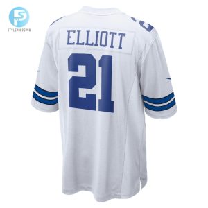 Mens Dallas Cowboys Ezekiel Elliott Nike White Team Game Jersey stylepulseusa 1 2