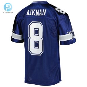 Mens Dallas Cowboys 1996 Troy Aikman Mitchell Ness Navy Authentic Throwback Retired Player Jersey stylepulseusa 1 2