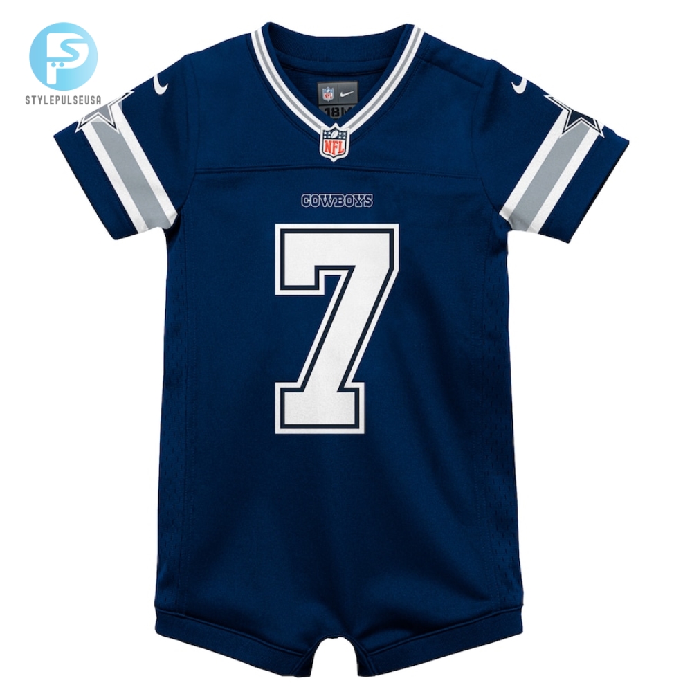 Infant Dallas Cowboys Trevon Diggs Nike Navy Game Romper Jersey 