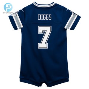 Infant Dallas Cowboys Trevon Diggs Nike Navy Game Romper Jersey stylepulseusa 1 2