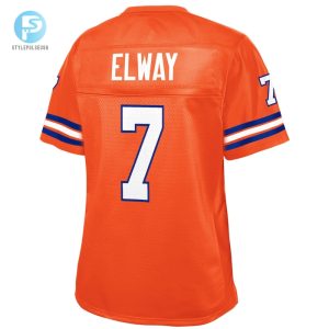 Womens Denver Broncos John Elway Nfl Pro Line Orange Retired Player Replica Jersey stylepulseusa 1 2