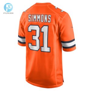 Mens Denver Broncos Justin Simmons Nike Orange Alternate Game Jersey stylepulseusa 1 2