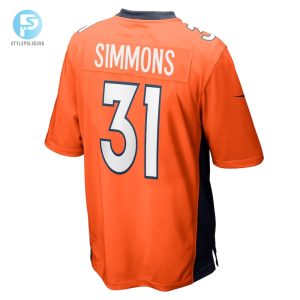 Mens Denver Broncos Justin Simmons Nike Orange Game Jersey stylepulseusa 1 2