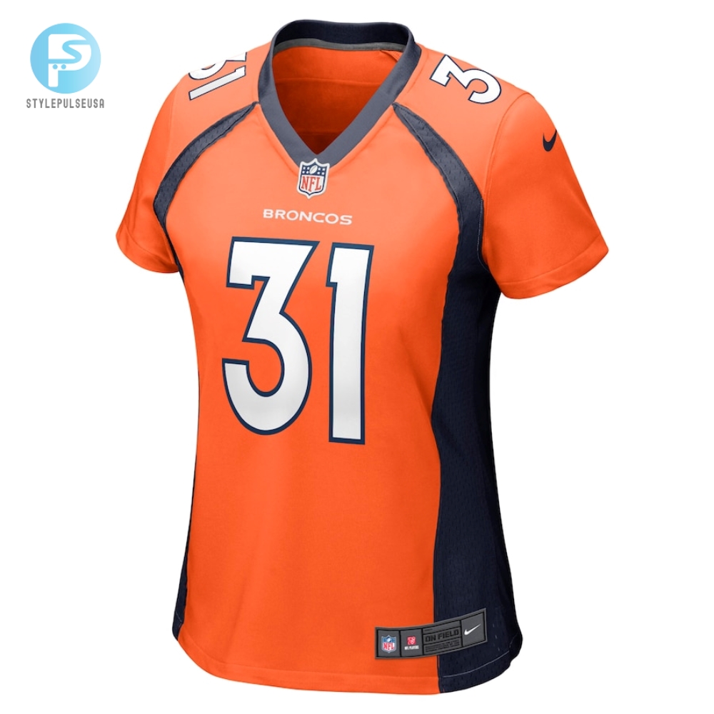 Womens Denver Broncos Justin Simmons Nike Orange Game Jersey 