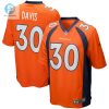 Mens Denver Broncos Terrell Davis Nike Orange Game Retired Player Jersey stylepulseusa 1