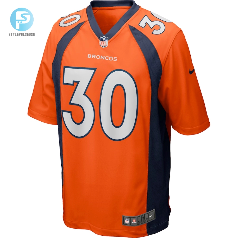 Mens Denver Broncos Terrell Davis Nike Orange Game Retired Player Jersey 