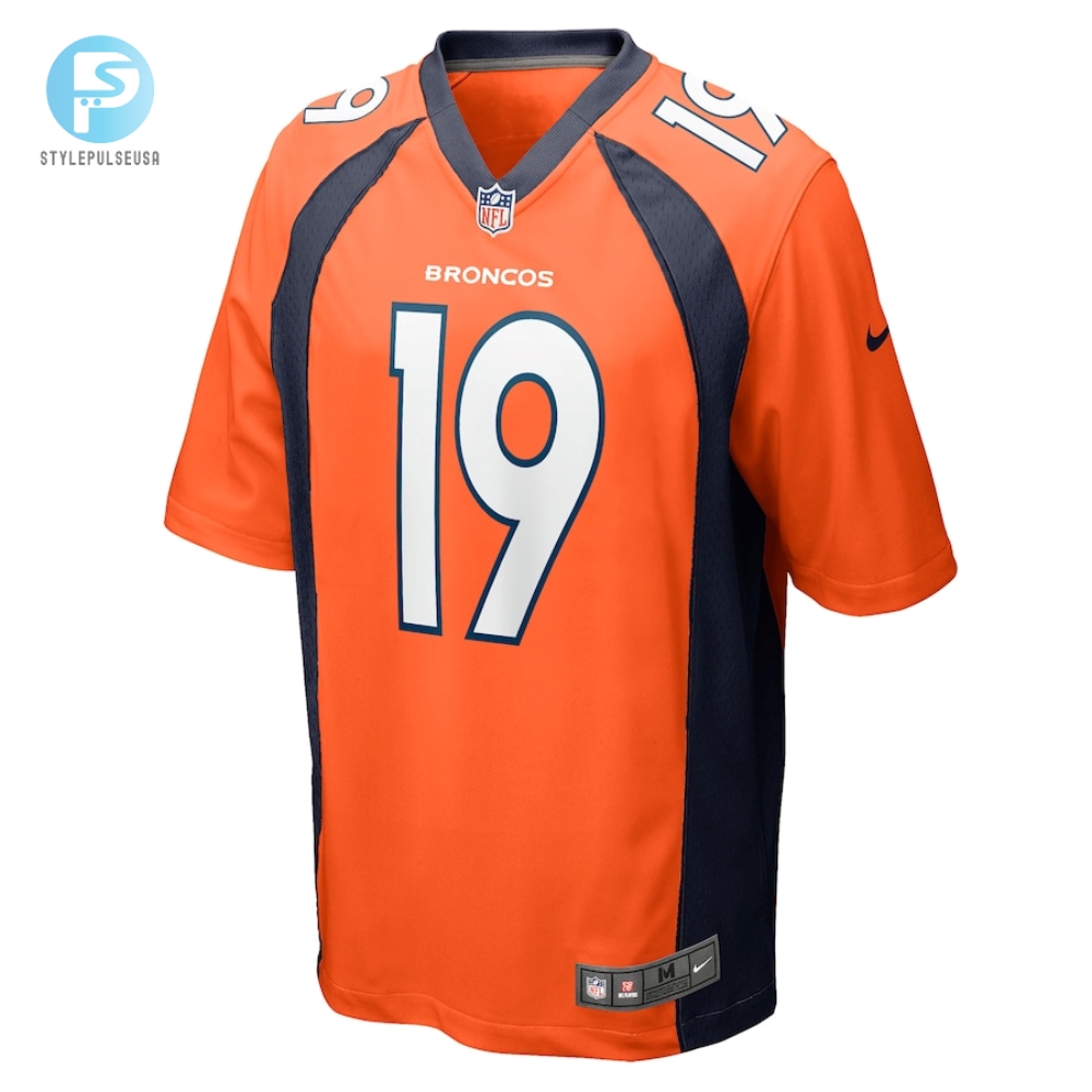 Mens Denver Broncos Marvin Mims Jr Nike Orange Team Game Jersey 