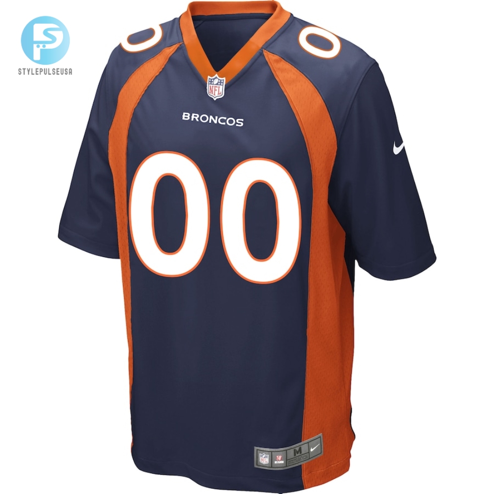 Mens Denver Broncos Nike Navy Alternate Custom Game Jersey 