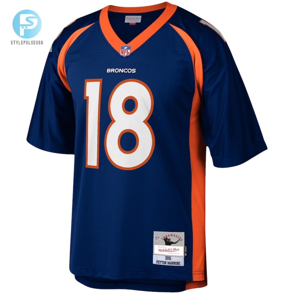 Mens Denver Broncos Peyton Manning Mitchell  Ness Navy Legacy Replica Jersey 