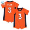 Newborn Infant Denver Broncos Russell Wilson Nike Orange Game Romper Jersey stylepulseusa 1