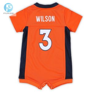 Newborn Infant Denver Broncos Russell Wilson Nike Orange Game Romper Jersey stylepulseusa 1 2