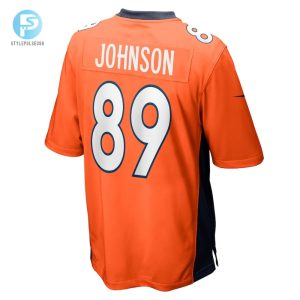 Mens Denver Broncos Brandon Johnson Nike Orange Game Player Jersey stylepulseusa 1 2
