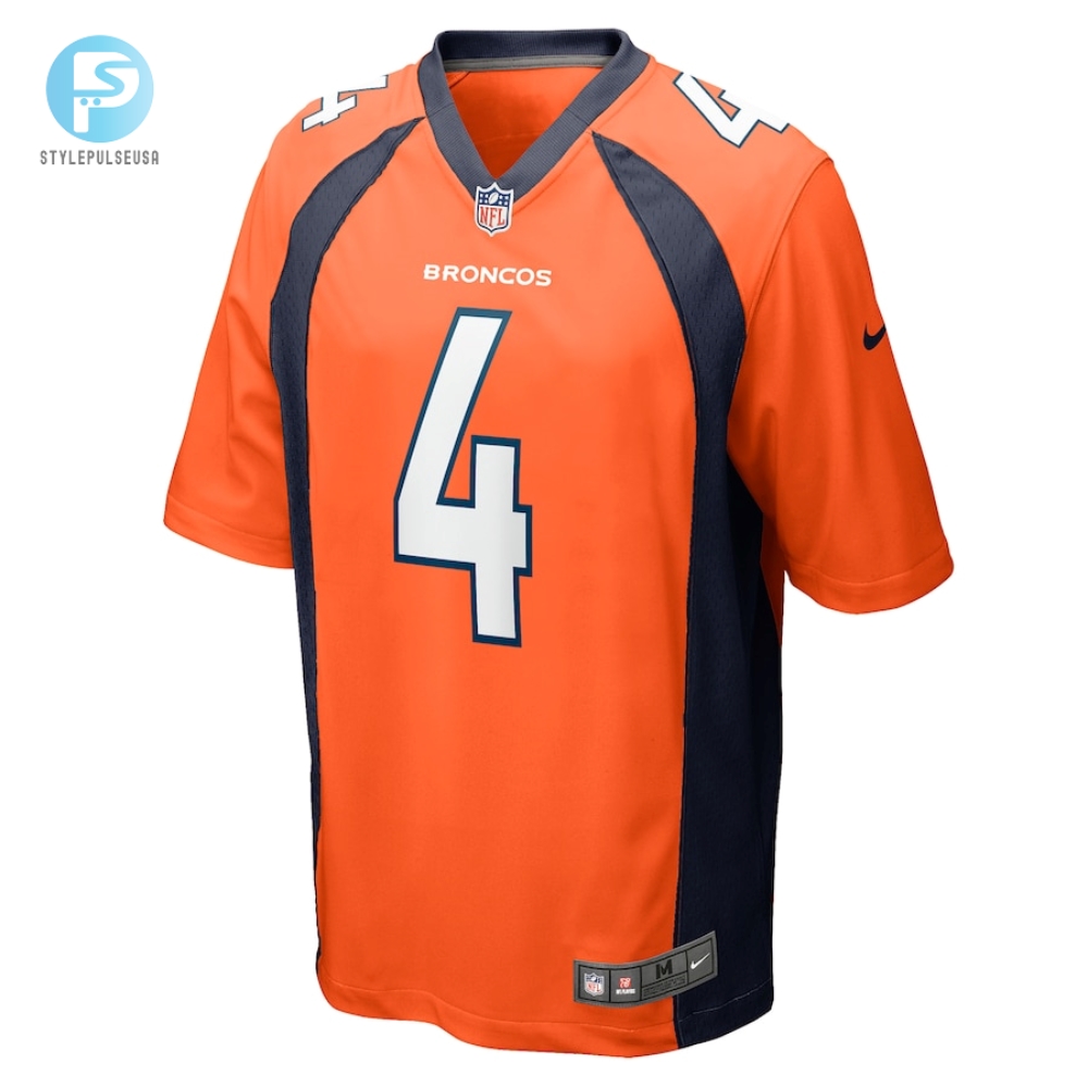 Mens Denver Broncos Jarrett Stidham Nike Orange Game Player Jersey 